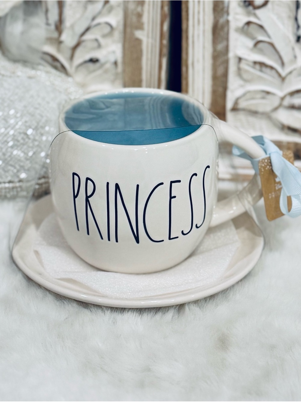 Rae Dunn x Disney Princess Ceramic tea cup & saucer collectible Cinderella NWT